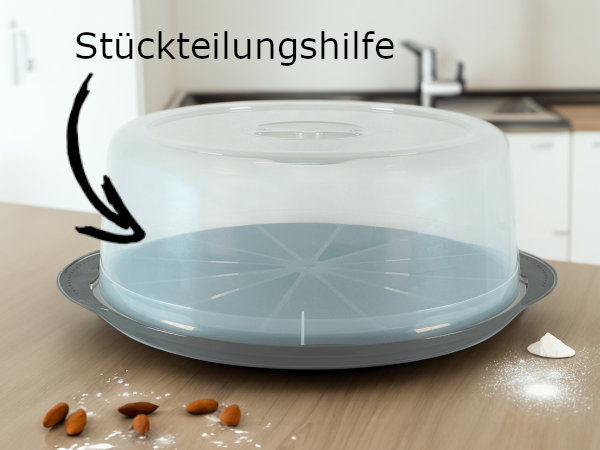 sweeter Torten- und Frischehaube groß ø 35 cm – mit Tortenplatte & Verriegelung