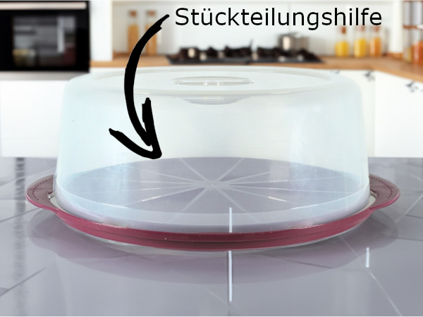sweeter Torten- und Frischehaube groß ø 35 cm – mit Tortenplatte & Verriegelung
