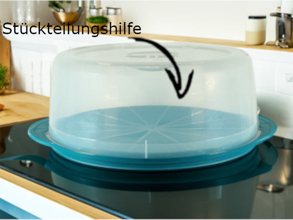 sweeter Torten- und Frischehaube groß ø 35 cm – mit Tortenplatte & Verriegelung