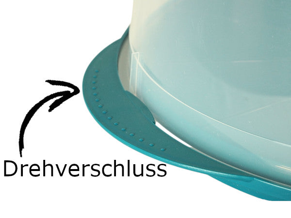 sweeter Torten- und Frischehaube groß ø 35 cm – mit Tortenplatte & Verriegelung