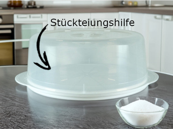 sweeter Torten- und Frischehaube groß ø 35 cm – mit Tortenplatte & Verriegelung