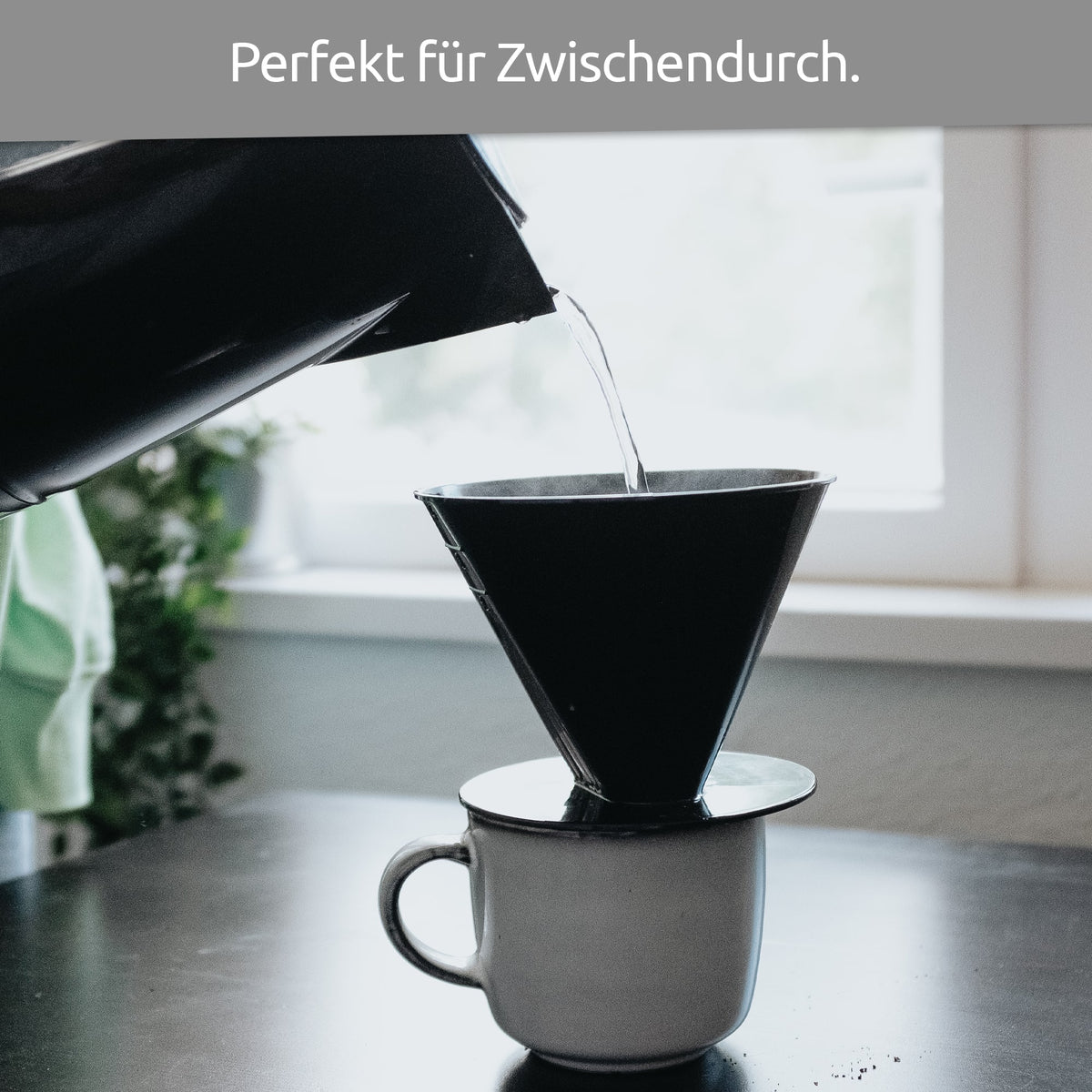 sweeter Kaffeefilter Größe 1x4 – Handfilter aus PP, schwarz, Made in Germany