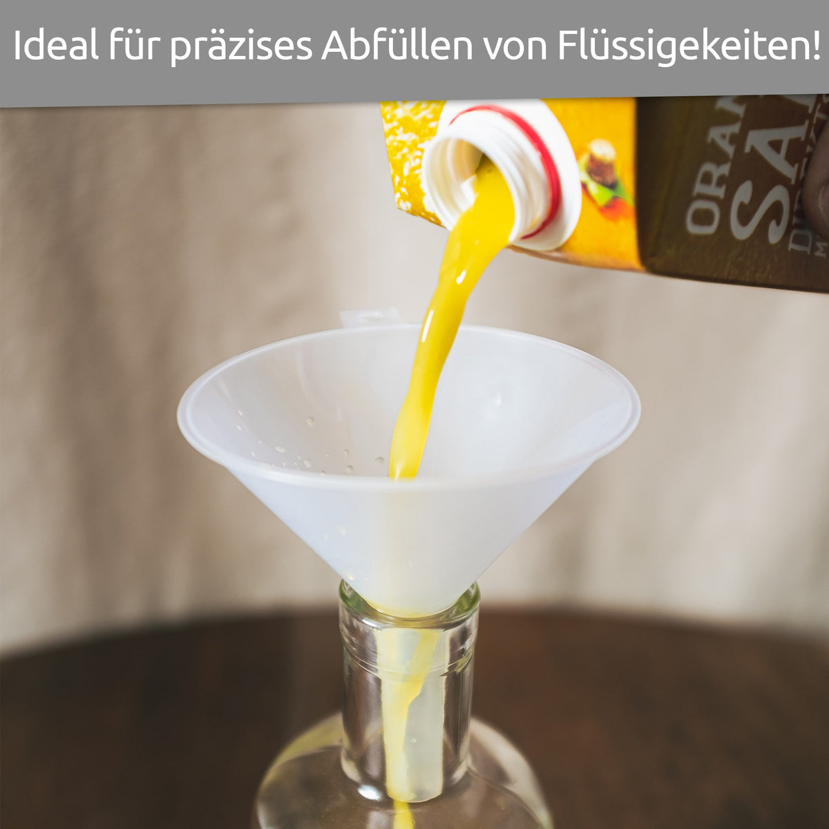 sweeter Trichter-Set 3-tlg. – Küchentrichter in 3 Größen, transparent, BPA-frei