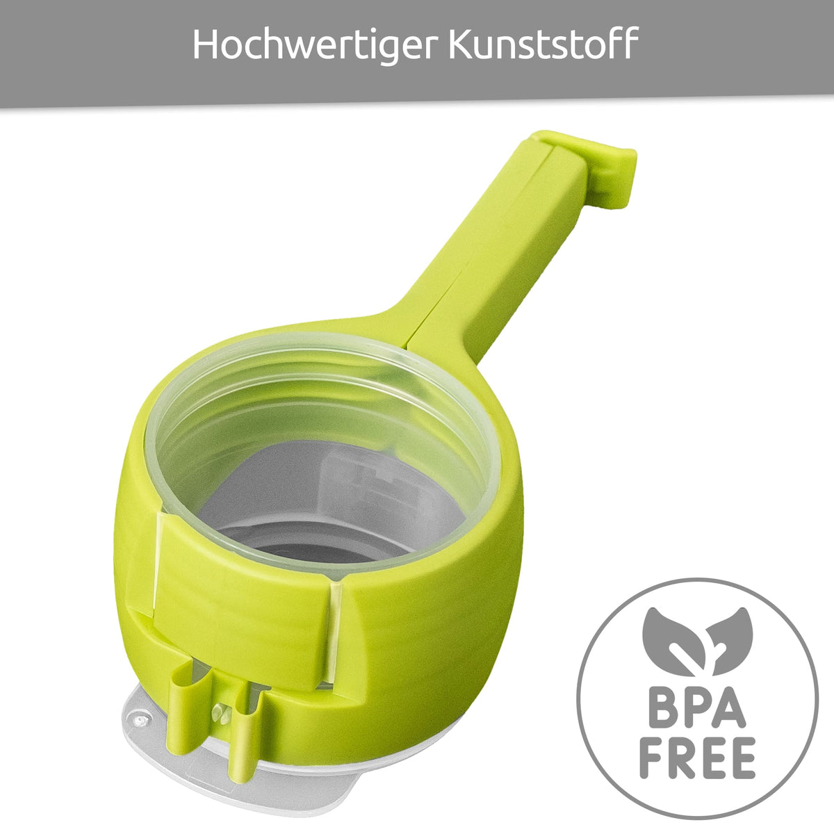 sweeter Schüttklemme mit Ausgießer & Klappdeckel – Beutelclip für Mehl & Zucker