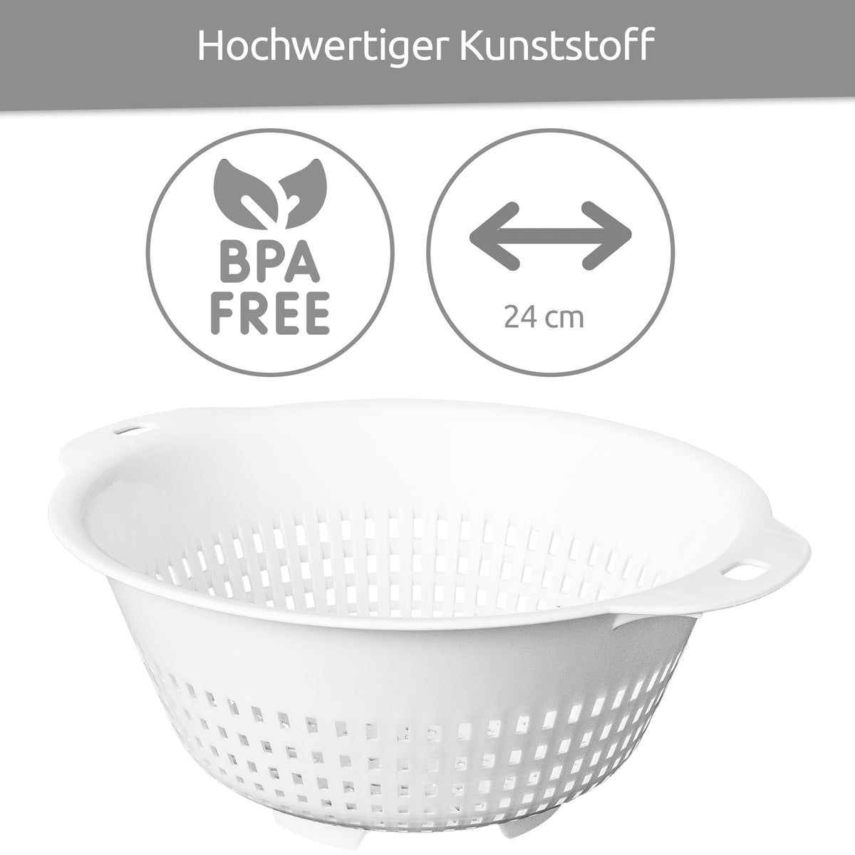 sweeter Salatseiher ø 31 cm – großes Küchensieb aus PP, spülmaschinenfest