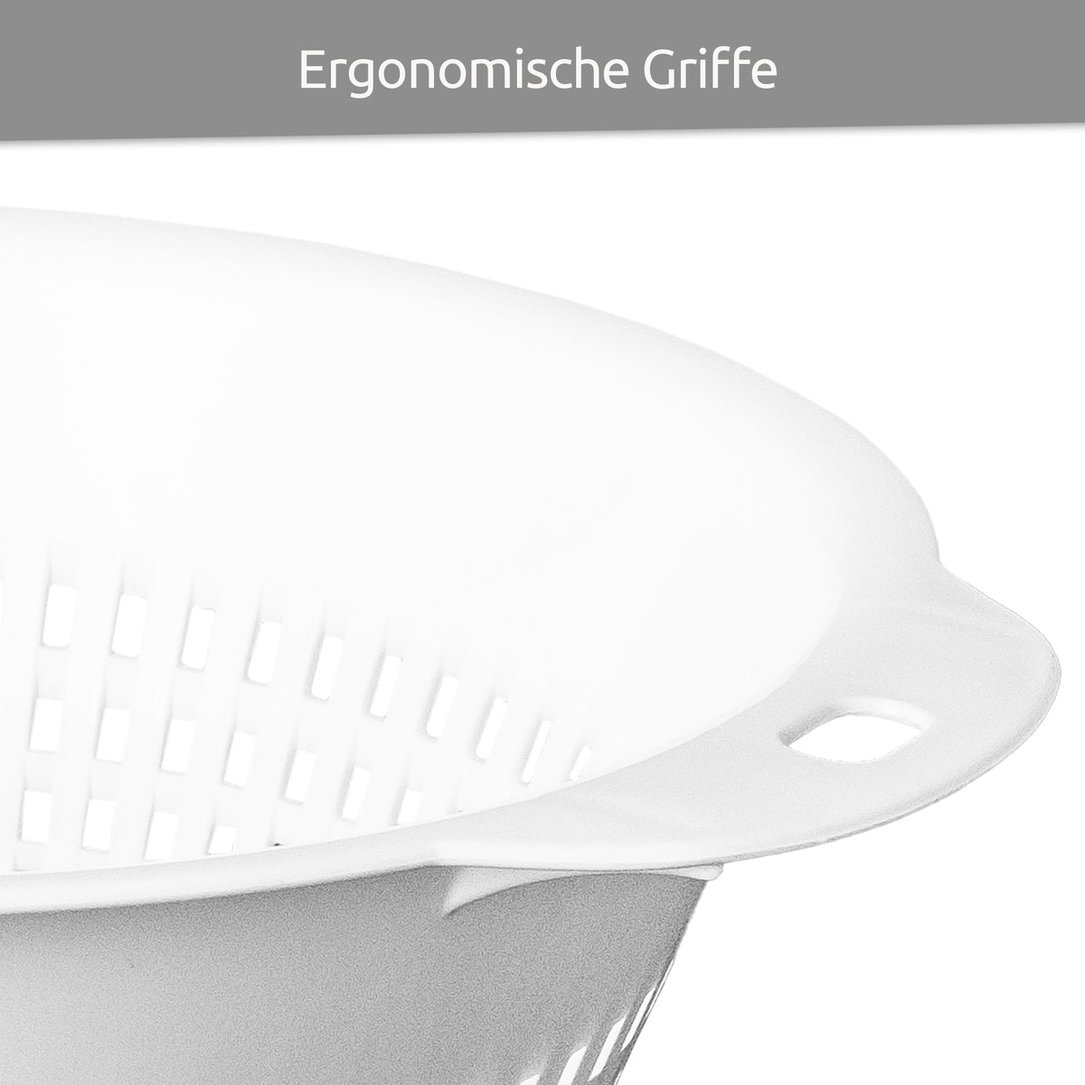 sweeter Salatseiher ø 31 cm – großes Küchensieb aus PP, spülmaschinenfest
