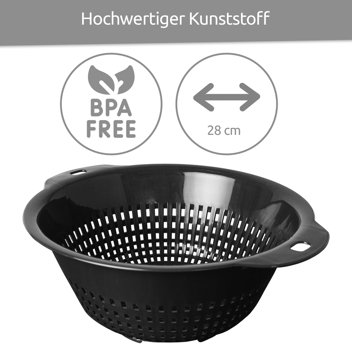 sweeter Salatseiher ø 31 cm – großes Küchensieb aus PP, spülmaschinenfest