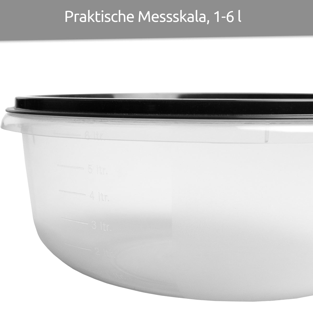 sweeter Hefeteigschüssel 6 l mit Plopp-Deckel – Teigschüssel, Made in Germany