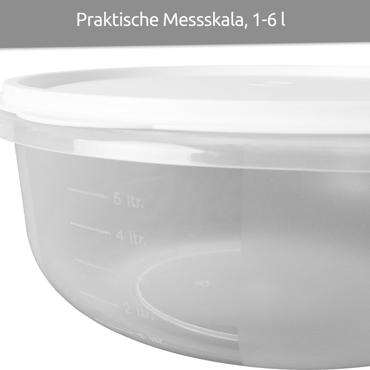 sweeter Hefeteigschüssel 6 l mit Plopp-Deckel – Teigschüssel, Made in Germany