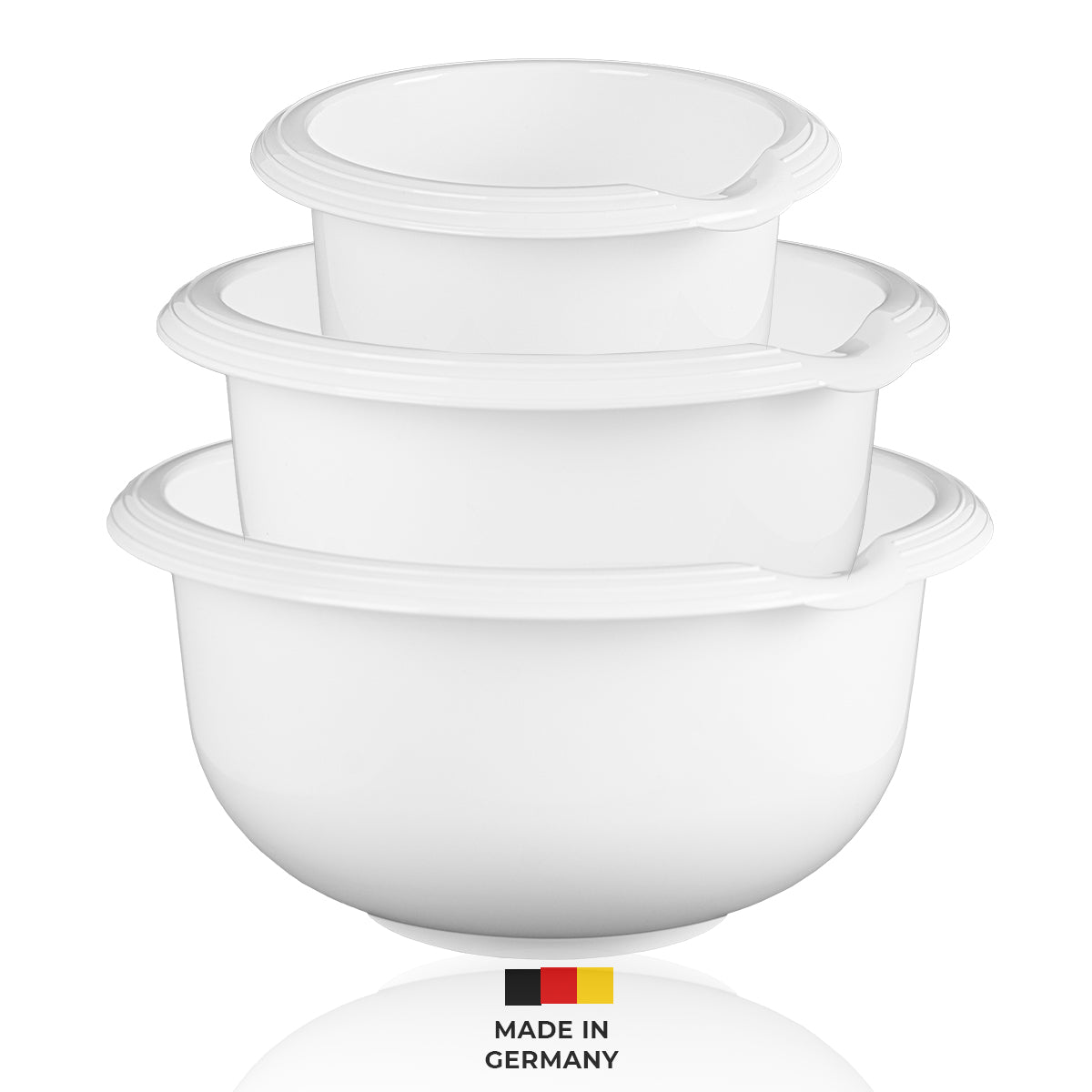 sweeter Rührschüssel-Set 3-tlg. 1,5 l + 2,5 l + 3,5 l – rutschfest, BPA-frei