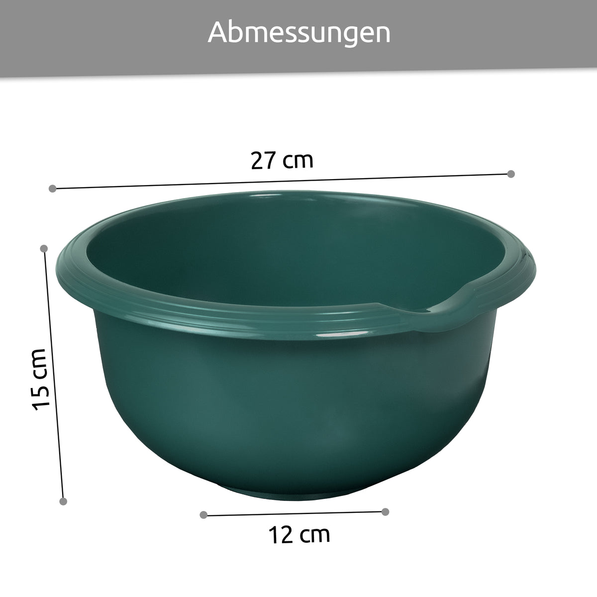 sweeter Rührschüssel 3,5 l mit Rutschgummi & Griffrand – BPA-frei, ø 27 cm