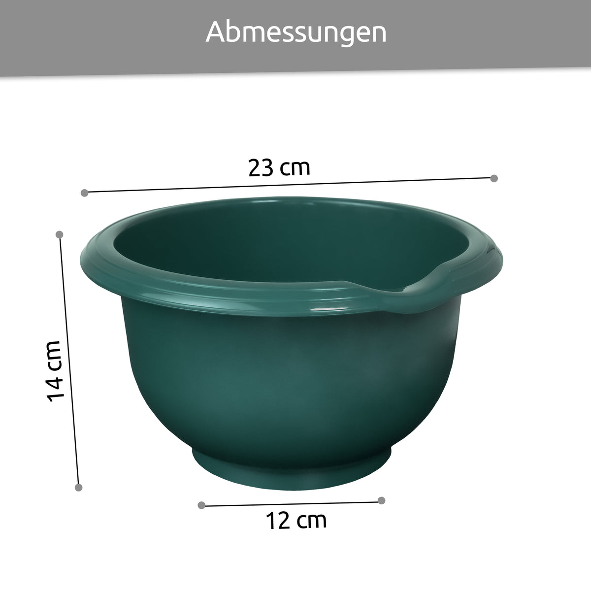 sweeter Rührschüssel 2,5 l mit Rutschgummi & Griffrand – BPA-frei, ø 23 cm