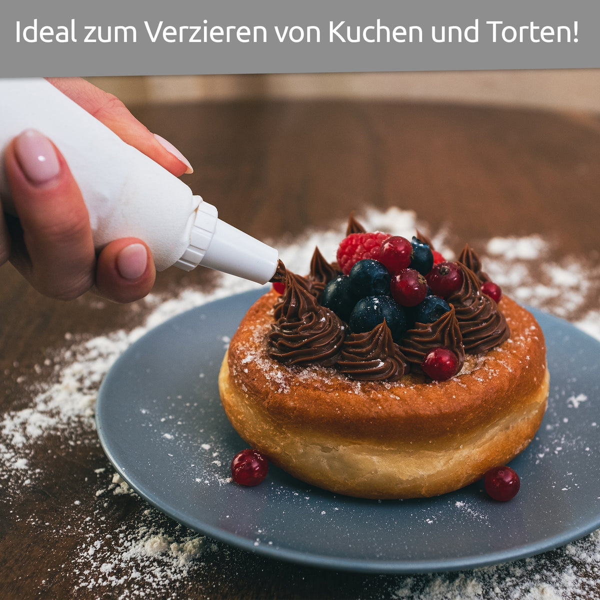 sweeter Spritzbeutel mit 6 Tüllen – Baumwolle, wiederverwendbar, 28 cm lang