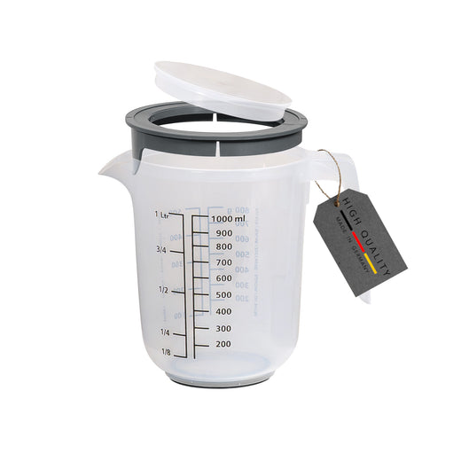 sweeter Quirltopf 1,0 l mit Spritzschutz & Deckel – Rührbecher mit Rutschgummi