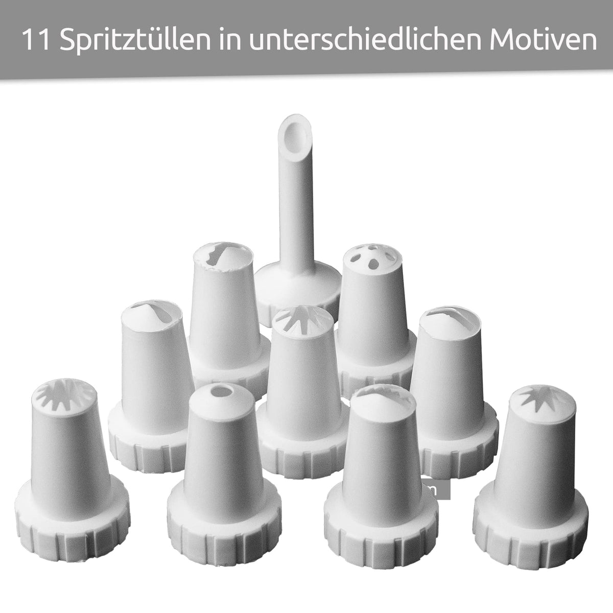 sweeter Garnierspritze mit 11 Tüllen – Dekorierspritze für Torten & Cupcakes
