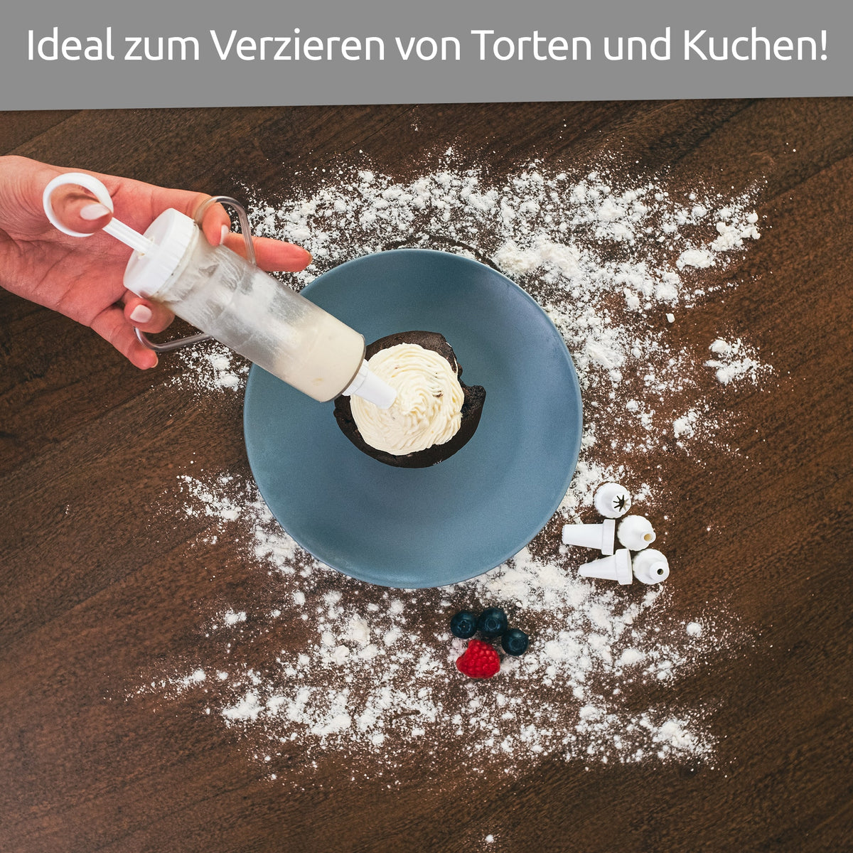 sweeter Garnierspritze mit 11 Tüllen – Dekorierspritze für Torten & Cupcakes
