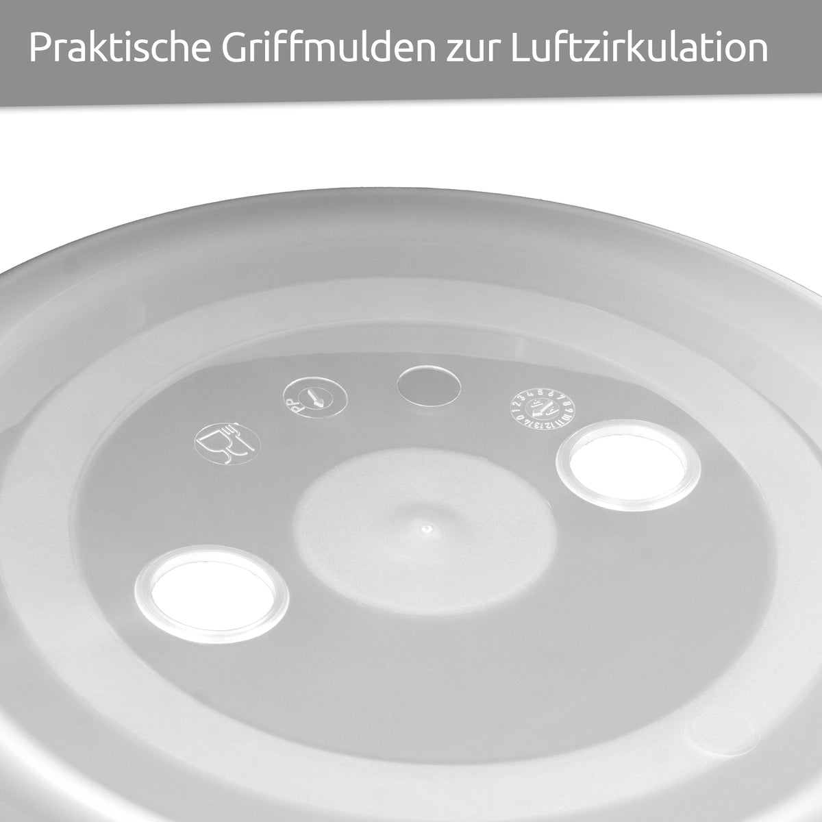 sweeter Mikrowellenhaube flach ø 26 cm – Abdeckhaube für Teller, transparent