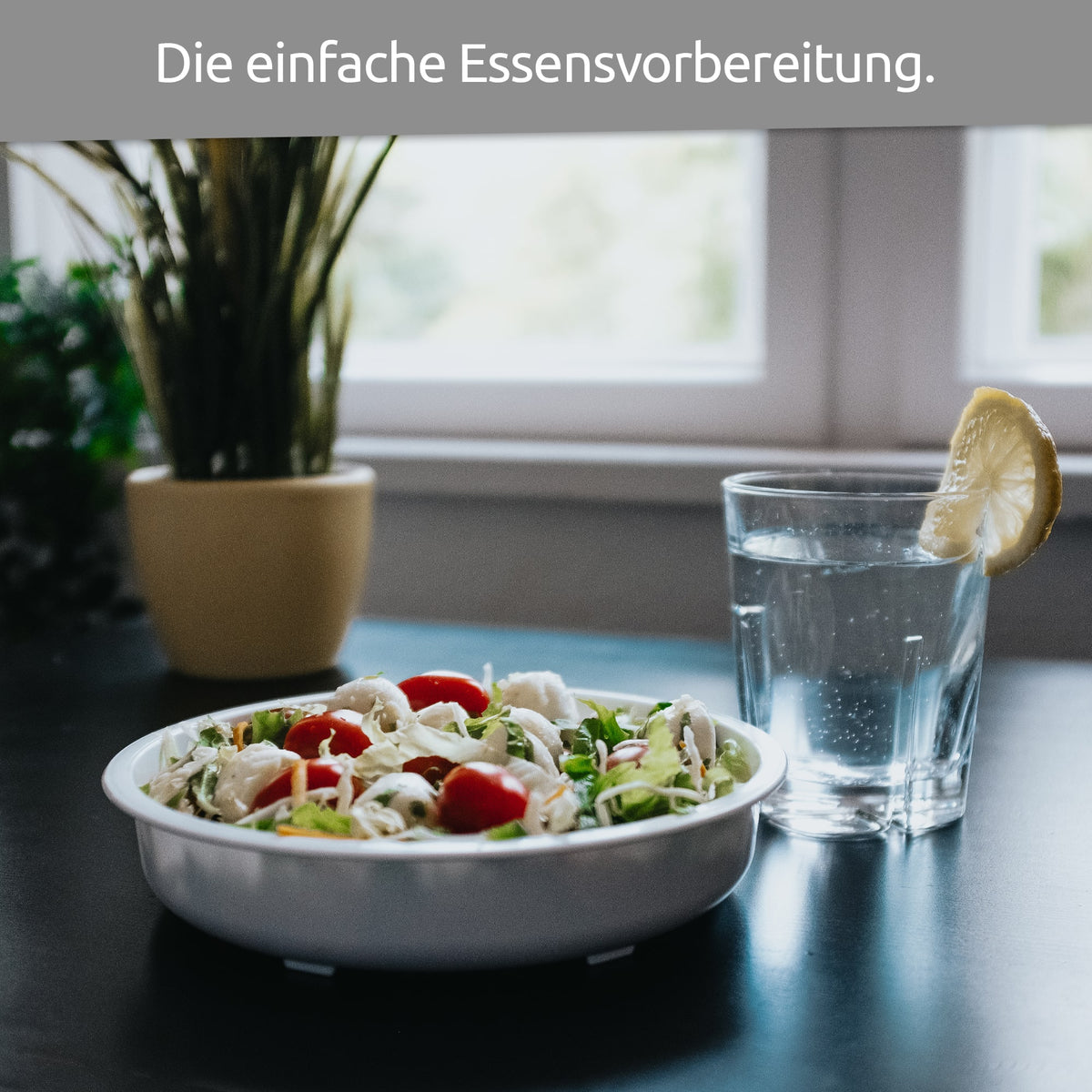 sweeter Menüteller 0,75 l mit Deckel, ohne Fächer – für Mikrowelle & Gefrierfach