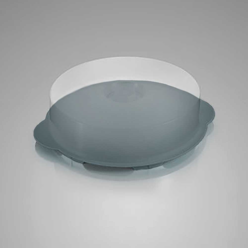 sweeter Obstkuchenhaube mit Platte ø 30 cm – flache Kuchenhaube, transparent