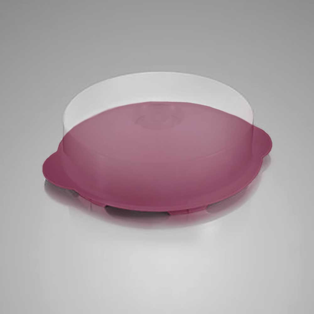 sweeter Obstkuchenhaube mit Platte ø 30 cm – flache Kuchenhaube, transparent