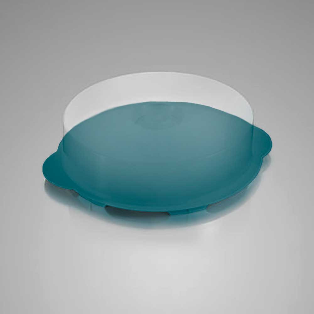sweeter Obstkuchenhaube mit Platte ø 30 cm – flache Kuchenhaube, transparent
