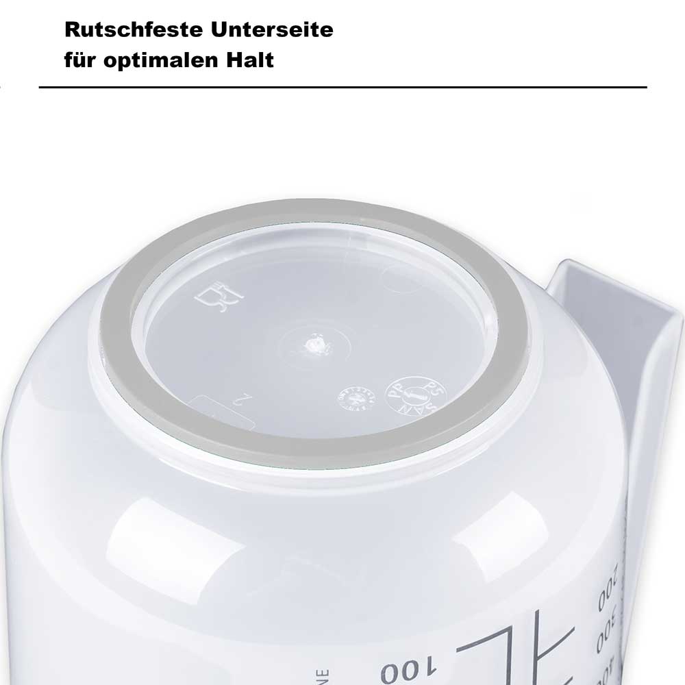 sweeter Quirltopf 1,0 l mit Spritzschutz & Deckel – Rührbecher mit Rutschgummi