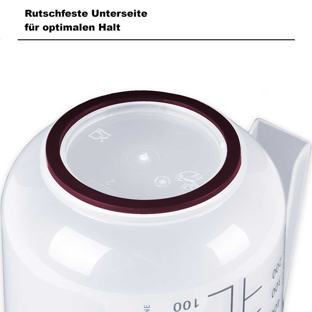 sweeter Quirltopf 1,0 l mit Spritzschutz & Deckel – Rührbecher mit Rutschgummi