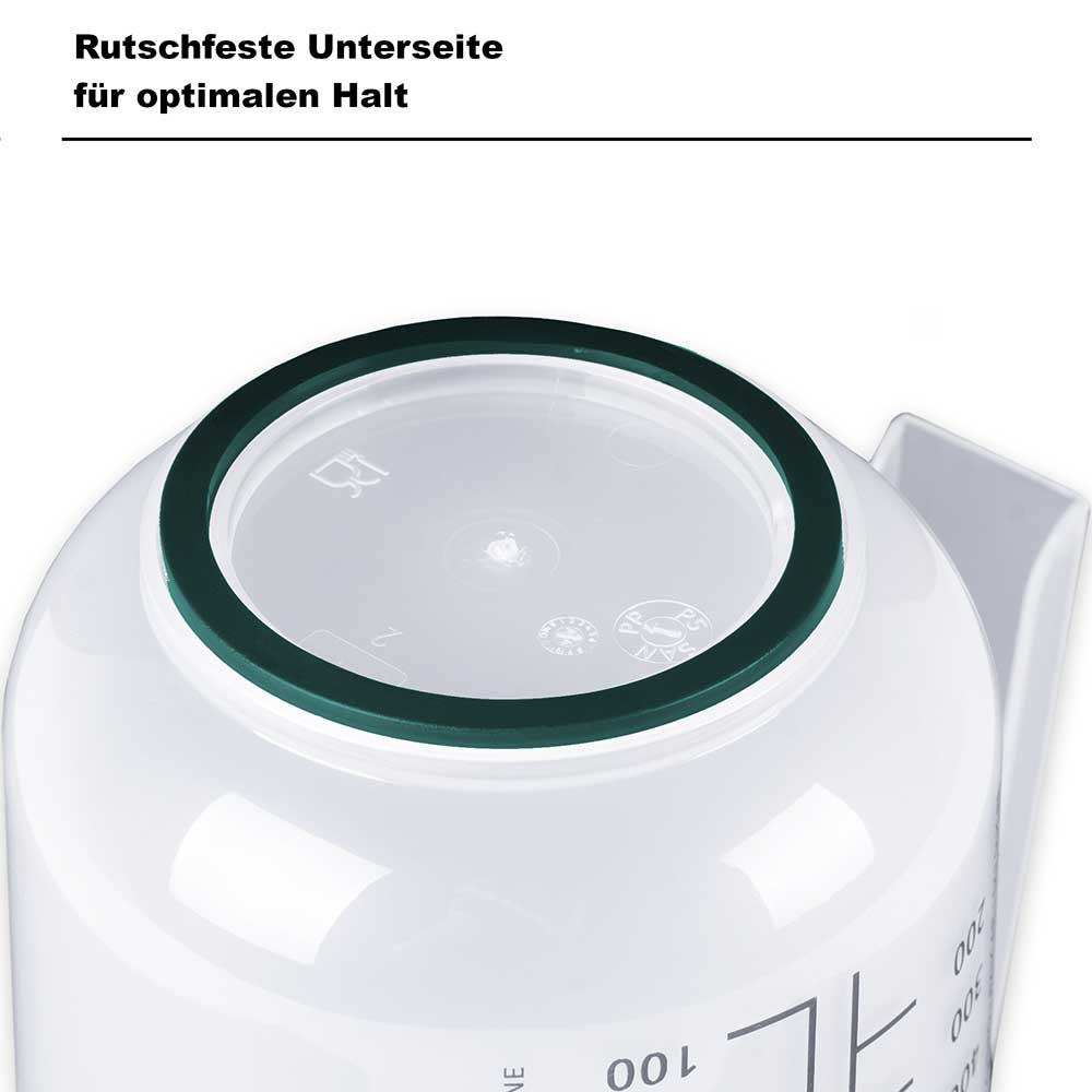 sweeter Quirltopf 1,0 l mit Spritzschutz & Deckel – Rührbecher mit Rutschgummi