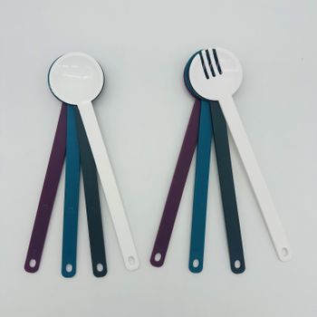 sweeter Salatbesteck aus Kunststoff, 32 cm – Salatlöffel & Salatgabel, BPA-frei