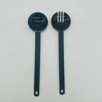 sweeter Salatbesteck aus Kunststoff, 32 cm – Salatlöffel & Salatgabel, BPA-frei