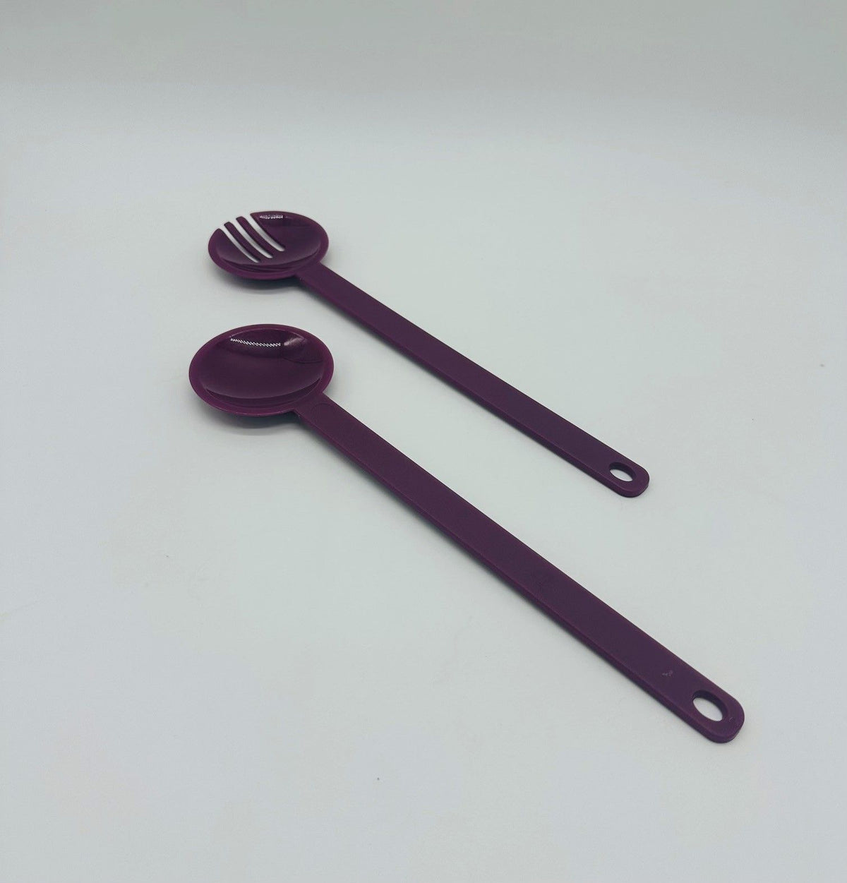 sweeter Salatbesteck aus Kunststoff, 32 cm – Salatlöffel & Salatgabel, BPA-frei