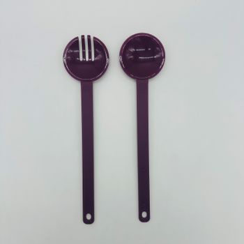 sweeter Salatbesteck aus Kunststoff, 32 cm – Salatlöffel & Salatgabel, BPA-frei