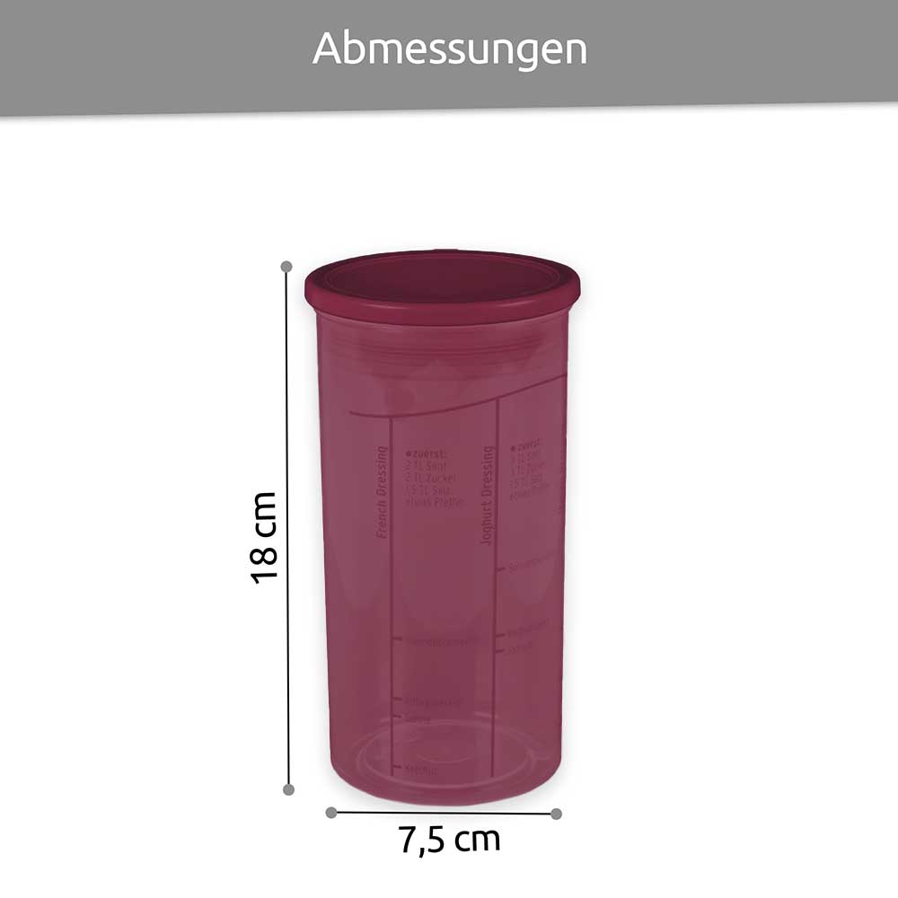 sweeter Dressingshaker mit Maßskalen & dichtem Deckel – Dressing-Mixer, BPA-frei