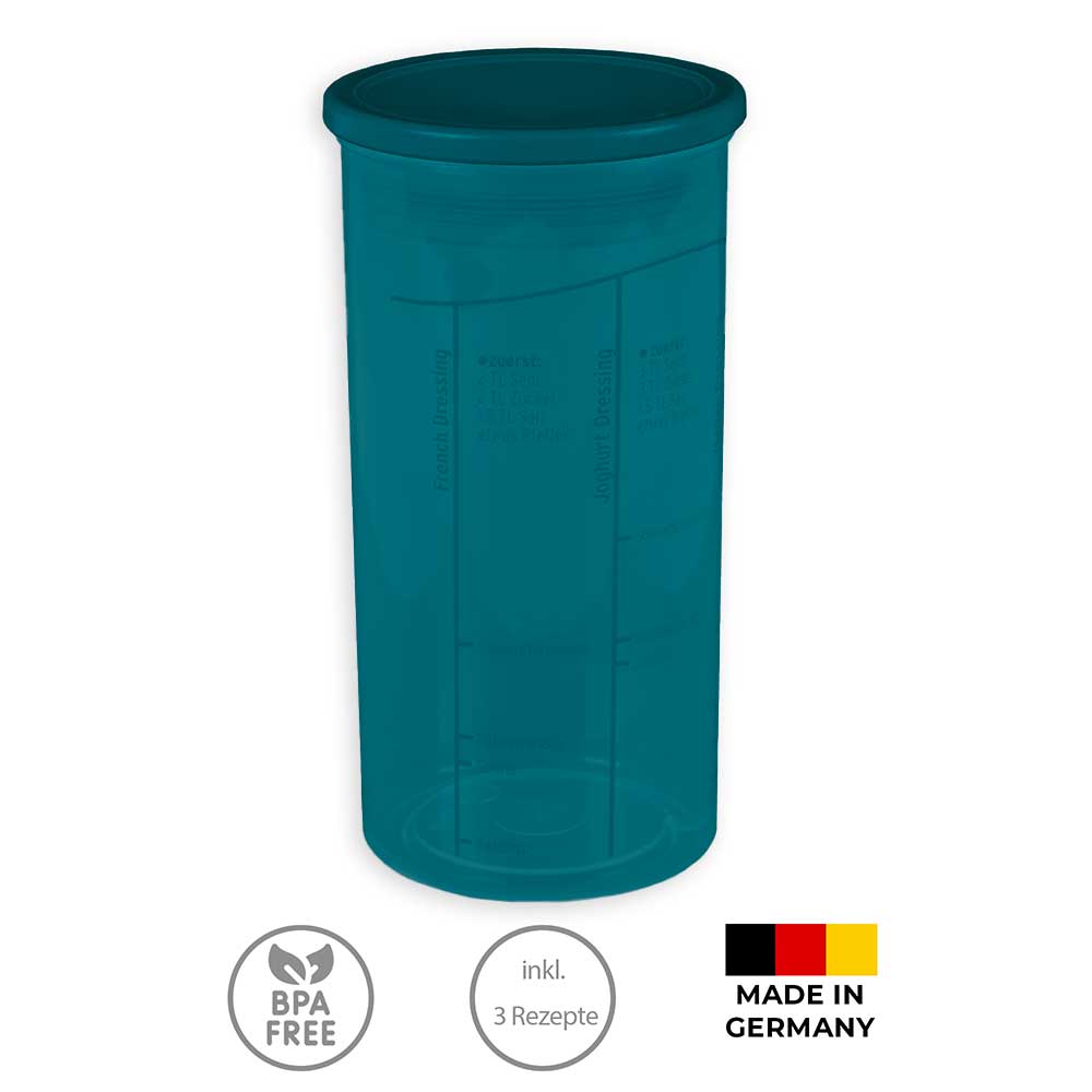 sweeter Dressingshaker mit Maßskalen & dichtem Deckel – Dressing-Mixer, BPA-frei