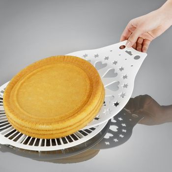 sweeter Kuchenheber DEKO-STAR ø 28 cm – mit Verzierschablone für Puderzucker