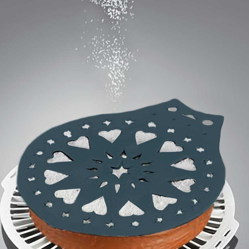 sweeter Kuchenheber DEKO-STAR ø 28 cm – mit Verzierschablone für Puderzucker