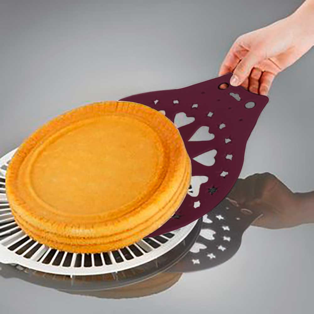 sweeter Kuchenheber DEKO-STAR ø 28 cm – mit Verzierschablone für Puderzucker