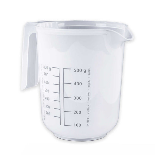 sweeter Messkanne 1 l mit Rutschgummi – Messbecher mit Skalen für Mehl & Zucker