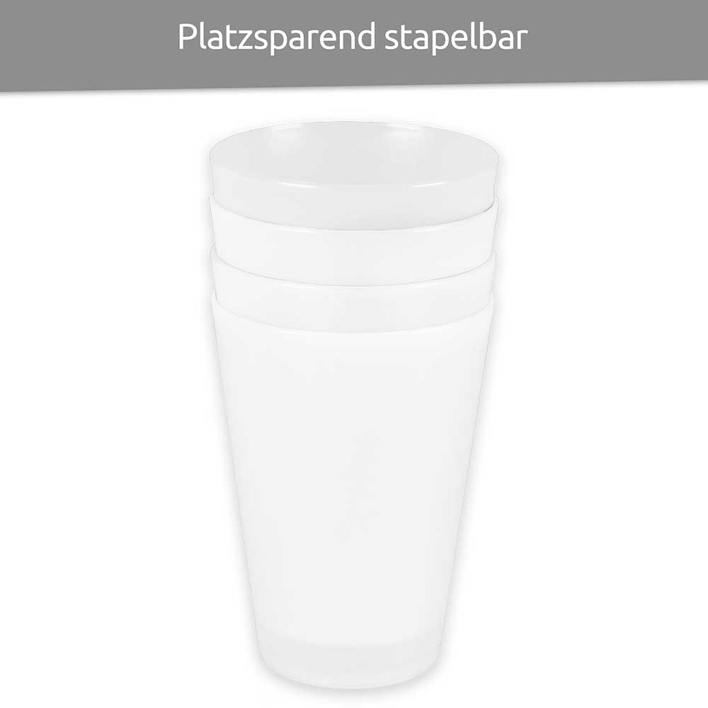 sweeter Trinkbecher 0,25 l - 4er Set– robuster Kunststoffbecher, spülmaschinenfest