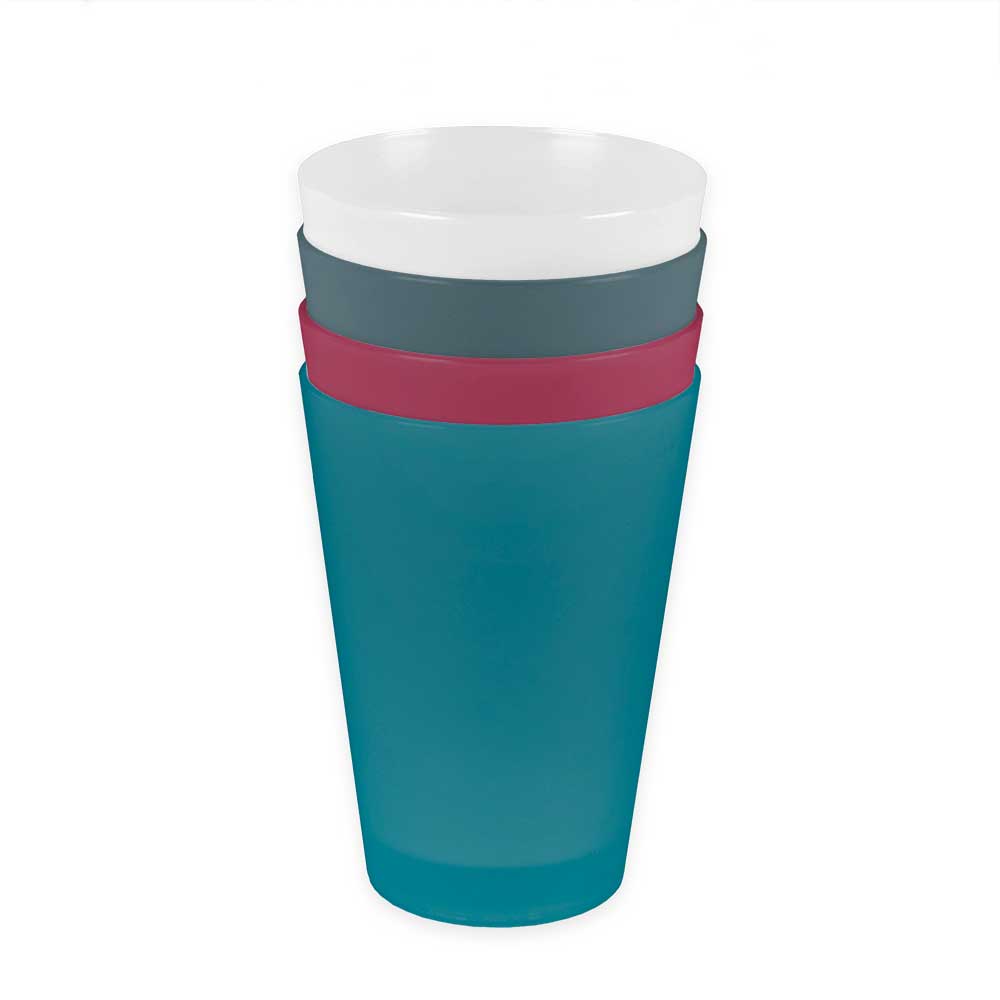 sweeter Trinkbecher 0,25 l - 4er Set– robuster Kunststoffbecher, spülmaschinenfest