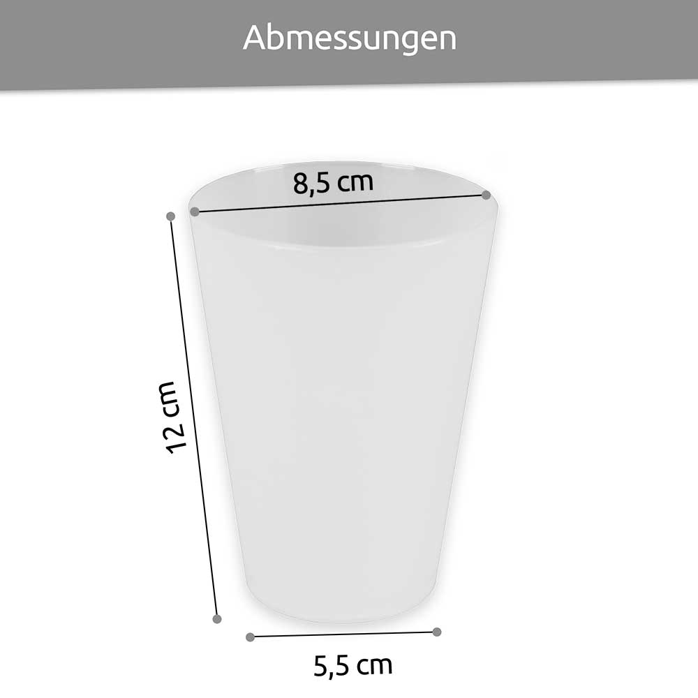 sweeter Trinkbecher 0,25 l - 4er Set– robuster Kunststoffbecher, spülmaschinenfest