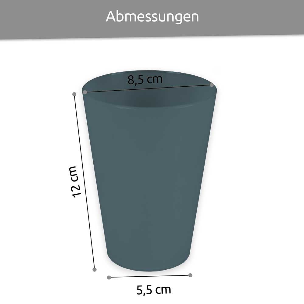 sweeter Trinkbecher 0,25 l - 4er Set– robuster Kunststoffbecher, spülmaschinenfest