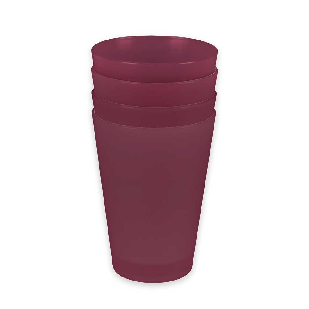 sweeter Trinkbecher 0,25 l - 4er Set– robuster Kunststoffbecher, spülmaschinenfest