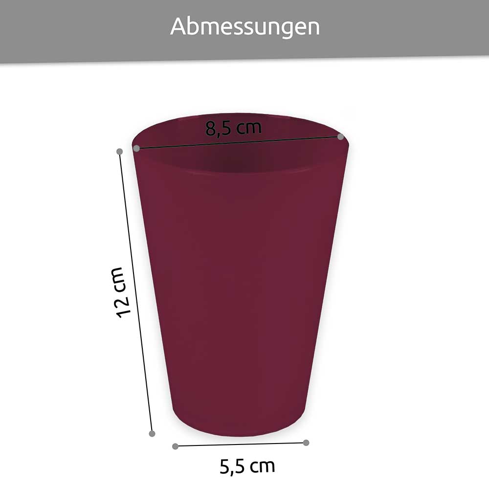 sweeter Trinkbecher 0,25 l - 4er Set– robuster Kunststoffbecher, spülmaschinenfest