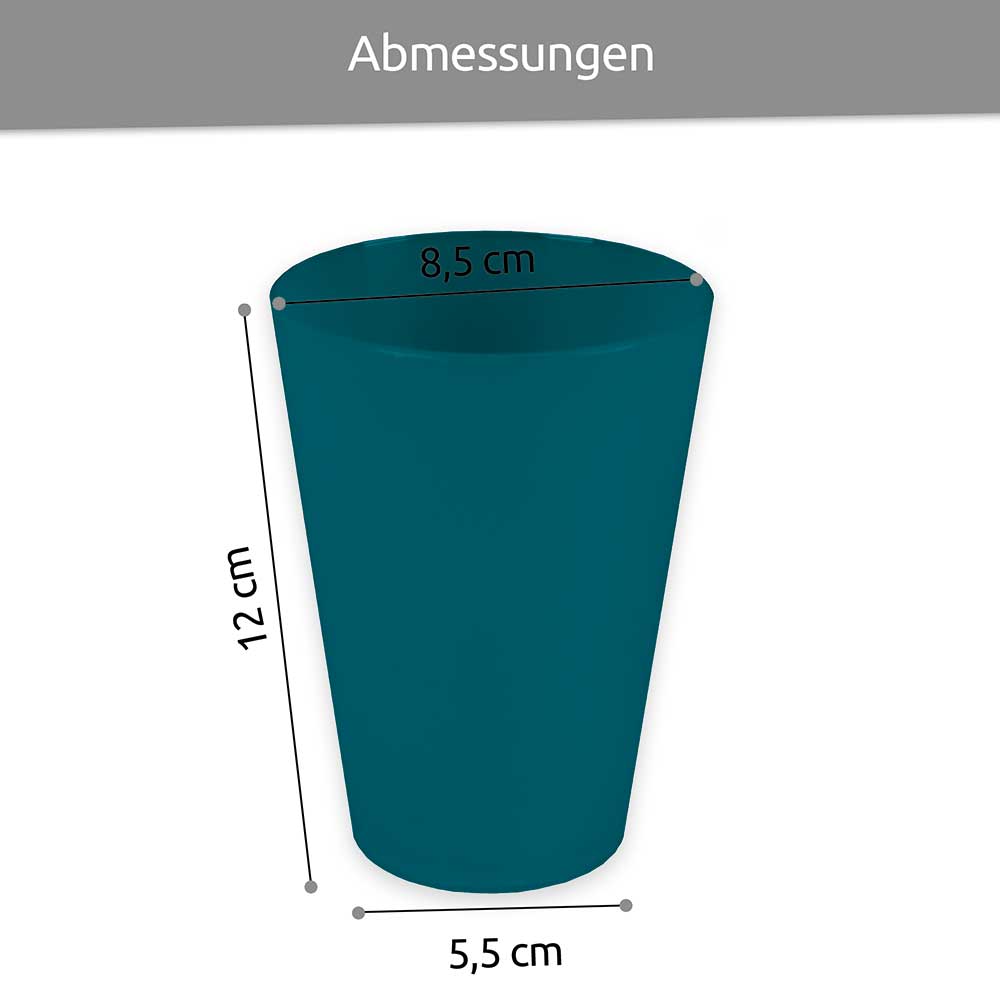 sweeter Trinkbecher 0,25 l - 4er Set– robuster Kunststoffbecher, spülmaschinenfest